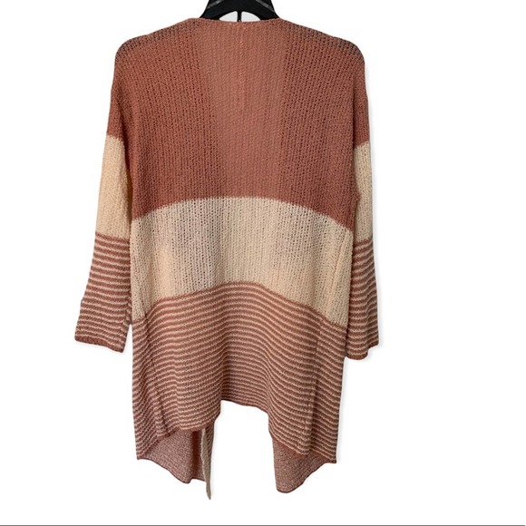 NWT STITCHDROP Open Front Color Block Stripe Cardigan. Size M - Picture 2 of 4